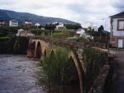 El puente antes de limpiarlo. Petn, Orense